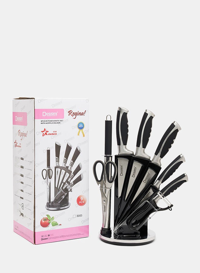 Dessini 9-Piece kitchen knife Set With Acrylic Block