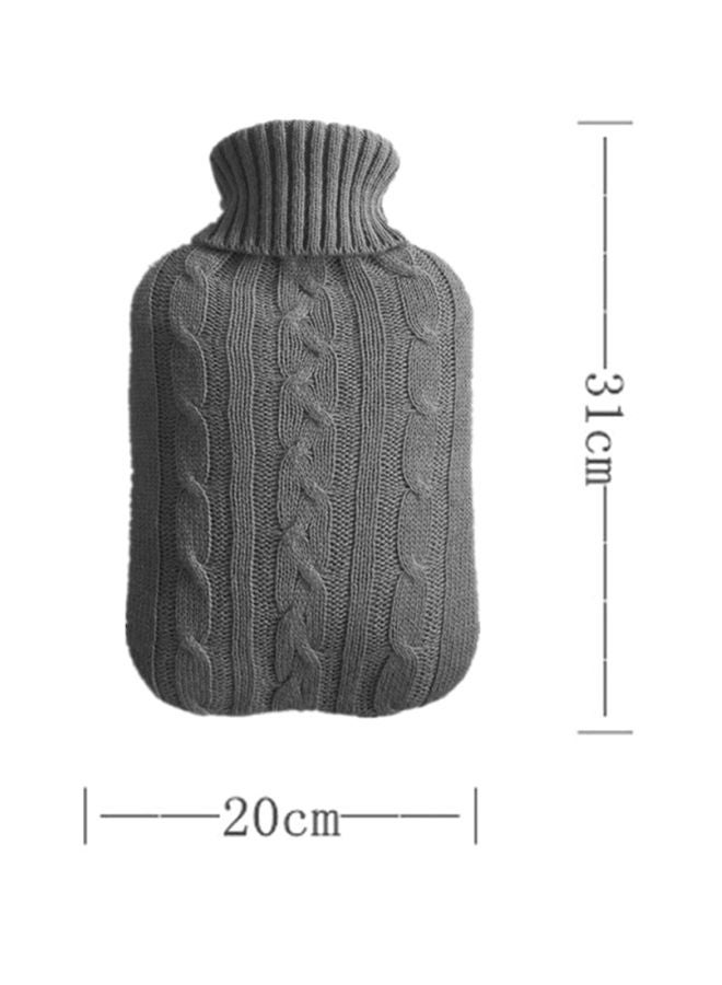 Knitted Washable Bottle Cover Dark Grey 31x20cm