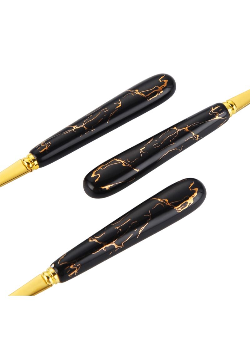 SUNHOME 24-Piece Stainless Steel Cutlery Set Kitchen Utensil Set Western Tableware Suitable For Home Kitchen Restaurant Hotel Party Dining Picnic Dining Exquisite Packaging Gift Gold/Black