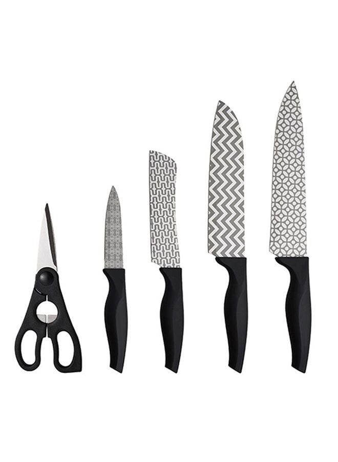 5-Piece Rheinsberg Knife Set Silver/Black