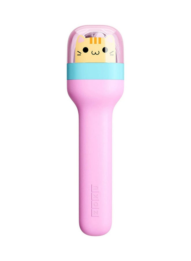 4-Piece Kitty Pocket Utensil Set Pink 4.6x2.8x17cm