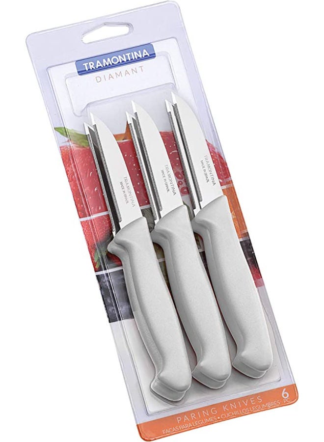 6 Piece Pairing Knife Set Stainless Steel Flatware Silverware Set Sharp Professional Kitchen Chef Cooking Knives