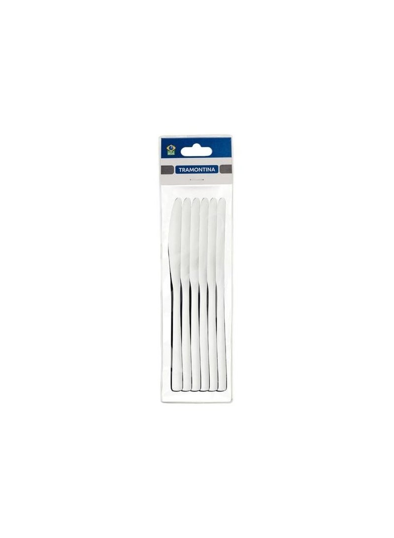 Since 1911,Made in Brazil- Oslo 6 Pieces Stainless Steel Table Knife with Gloss Finish