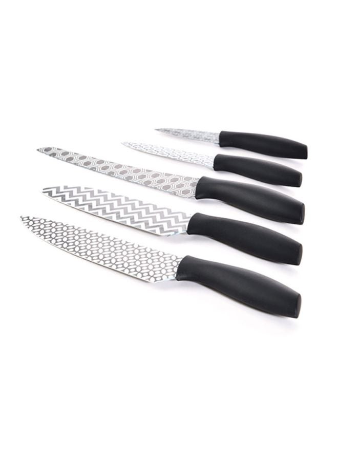 5-Piece Velten Knife Set Black/Silver