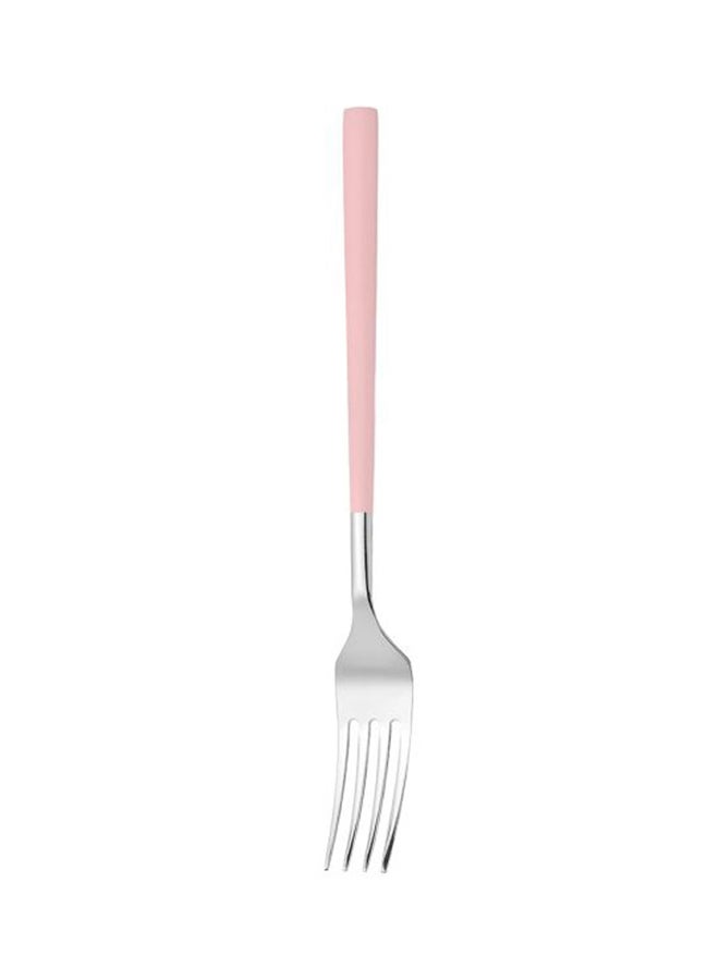 Stainless Steel Fork Pink/Silver 20.2x2.3cm