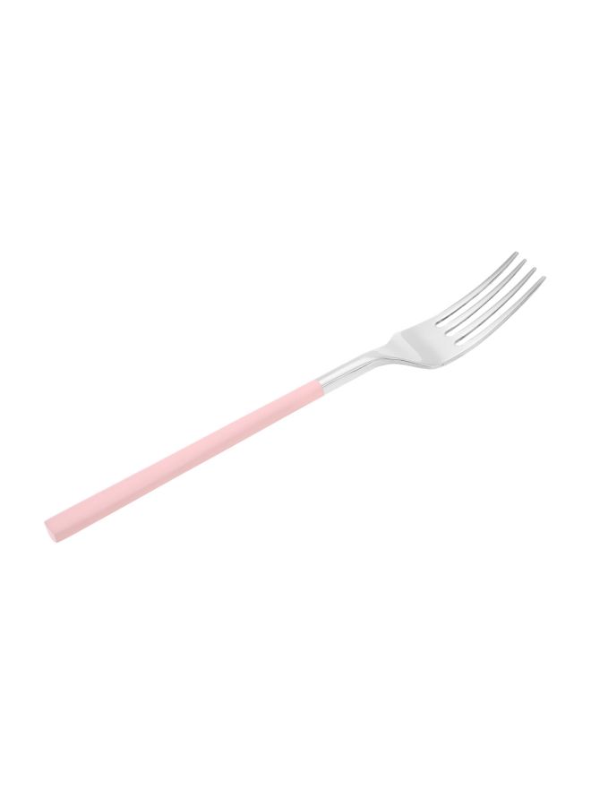 Stainless Steel Fork Pink/Silver 20.2x2.3cm