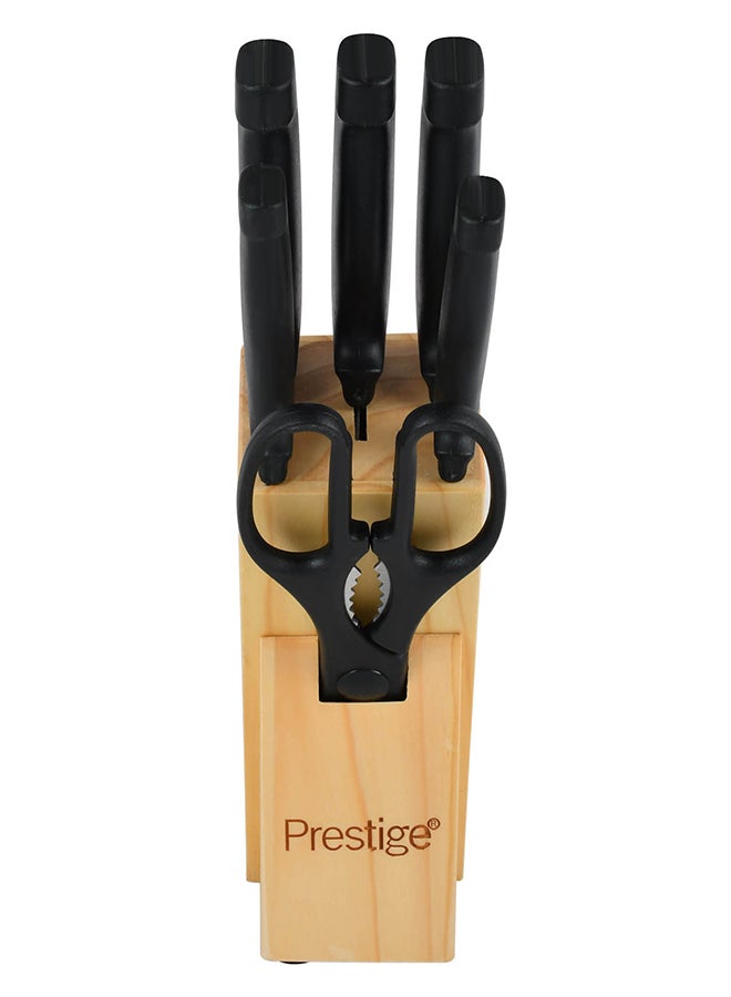 7-Piece Knife Block Set PR50919 Black/Brown/Silver