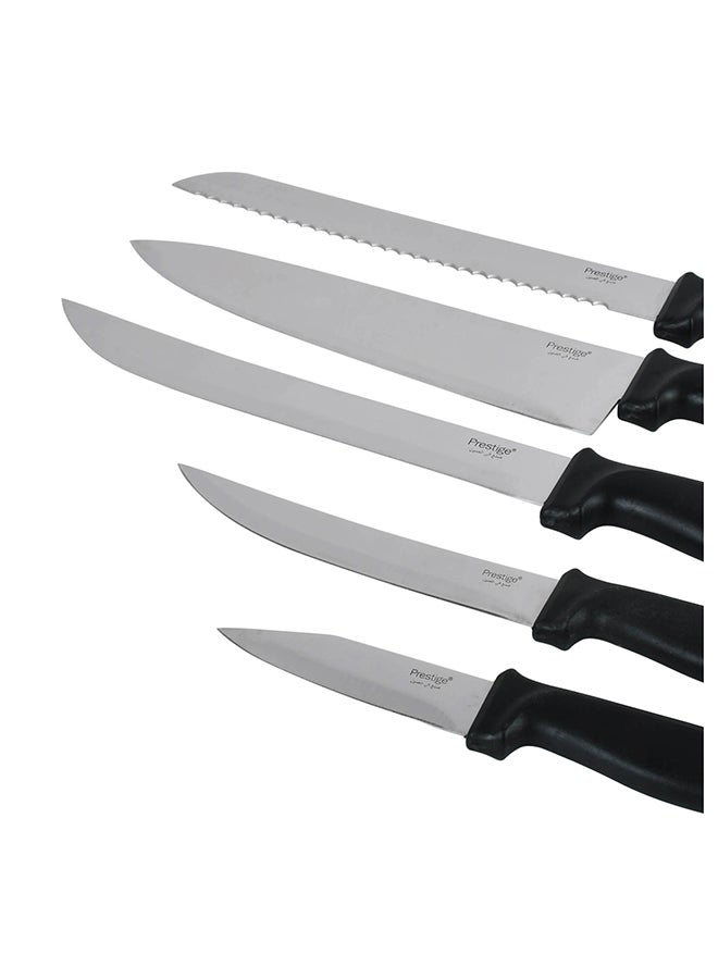 7-Piece Knife Block Set PR50919 Black/Brown/Silver