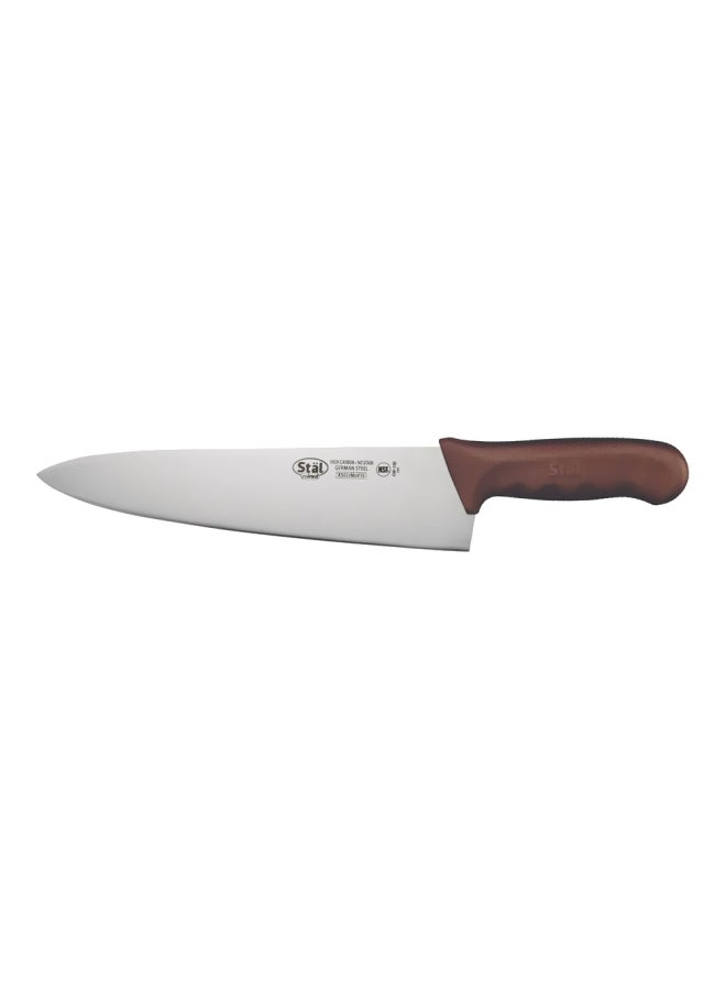 Stainless Steel Chef's Knife Silver/Brown 8inch