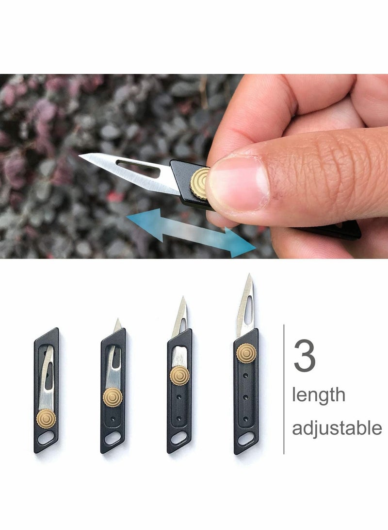 2pack Box Cutter Utility Knife, Compact Retractable Protable Box Cutter for Cardboard, Boxes and Cartons