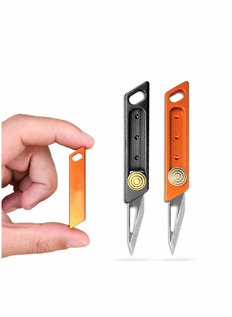 2pack Box Cutter Utility Knife, Compact Retractable Protable Box Cutter for Cardboard, Boxes and Cartons