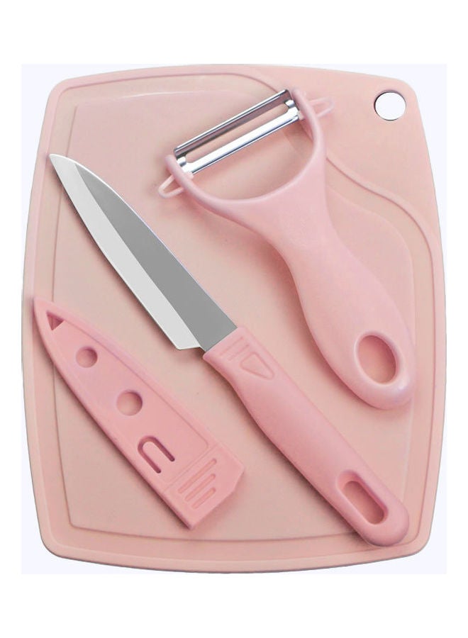 3-Piece Chopping Set Pink 15.5 x 19.5cm