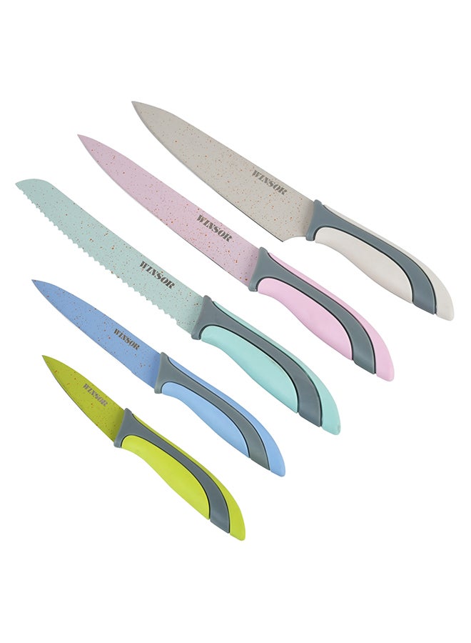 6-Piece Non Stick Knife Set Multicolour