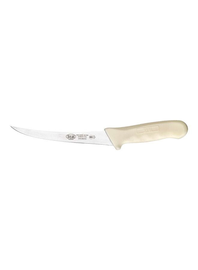 Curved Boning Knife Silver/White 6inch