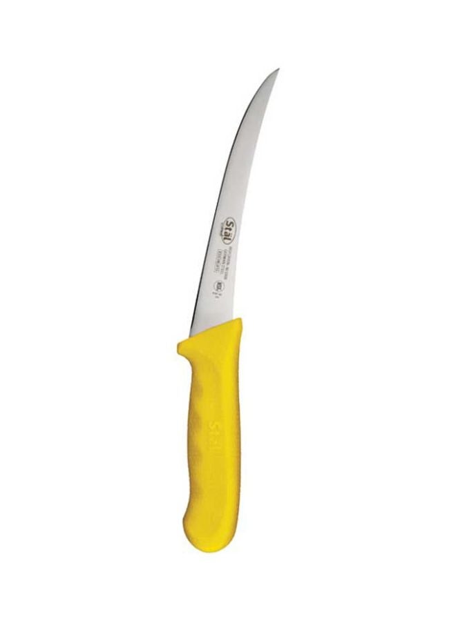 Curved Boning Knife Yellow/Silver 6inch