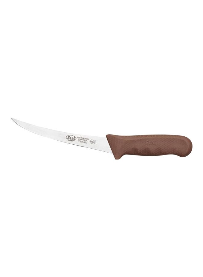 Curved Boning Knife Brown/Silver 6inch