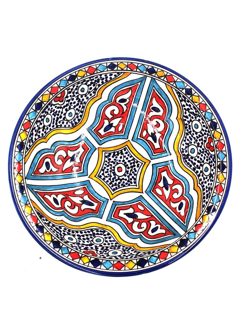 MOROCCAN HANDMADE HANDPAINTED DISPLAYPLATE-30X6CM-MO230