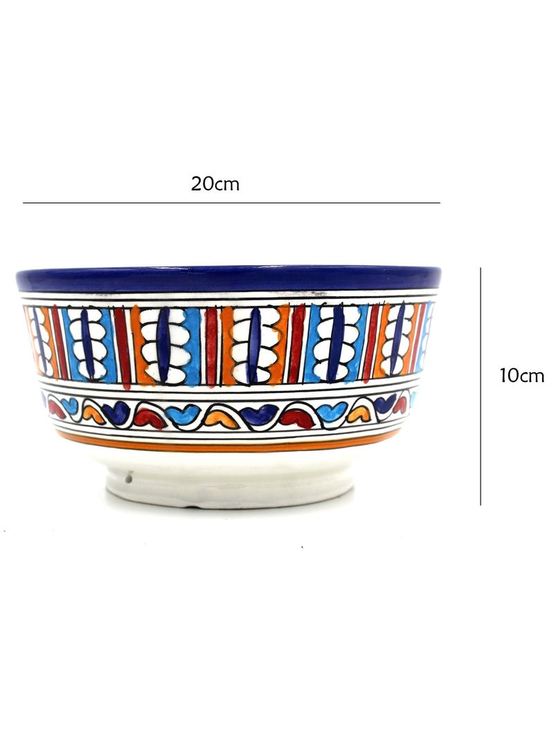 MOROCCAN HANDMADE HANDPAINTED DISPLAY BOWL - 20X10CM-MO231B