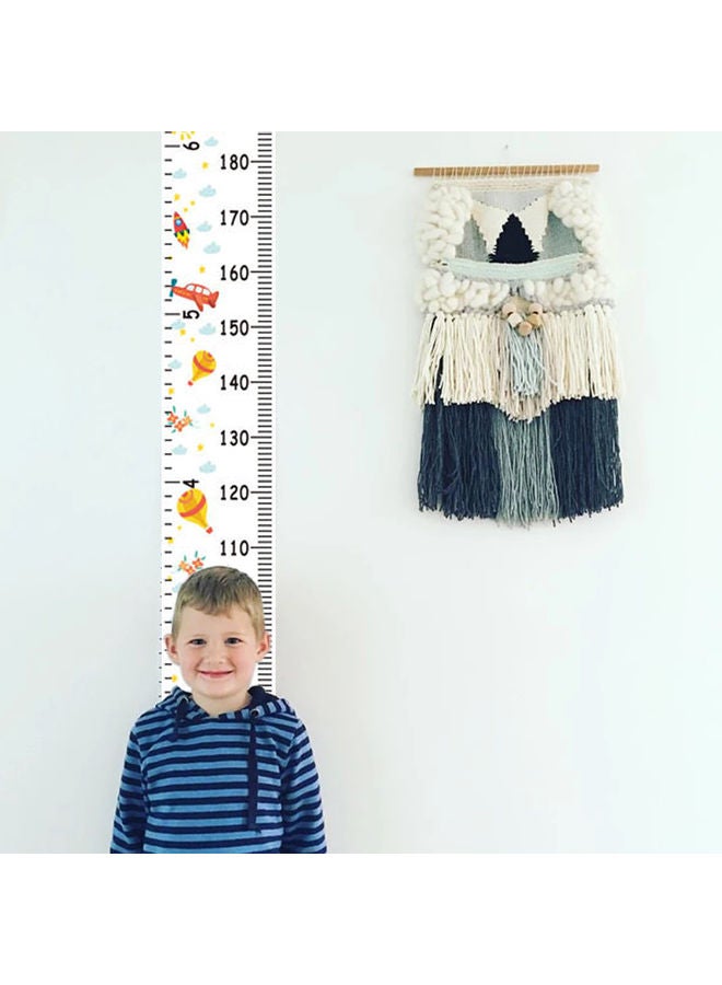 Nordic Children Height Ruler Hanging Canvas Growth Chart Multicolour
