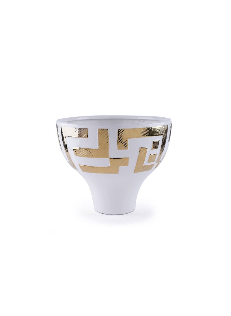 Buono Ceramic Vase 30x30x25cm White