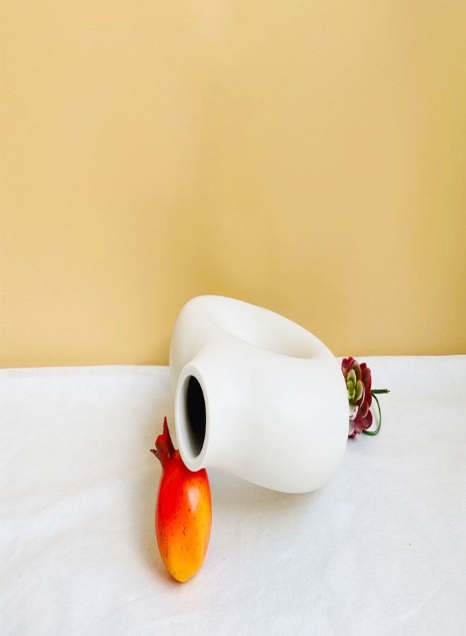 3-Pieces Modern Design Nordic Minimalism Donut Circle Ceramic Vase for Home Decoration