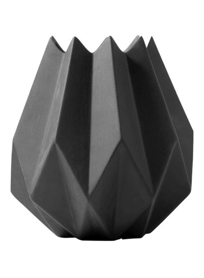 Decorative Flower Vase Elegant Black 14x13cm