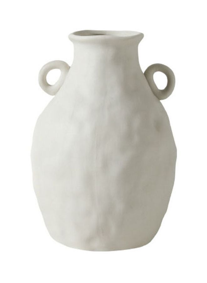 Ceramic Flower Vase White 19x11cm
