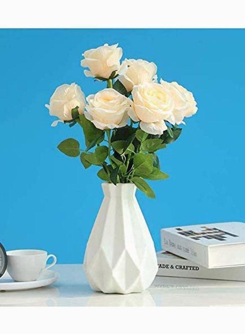 Flower Vase Arrangement Retro Style Glazed Design Pot Decorative Imitation Ceramic for Home Tabletop Centerpiece Decoration
