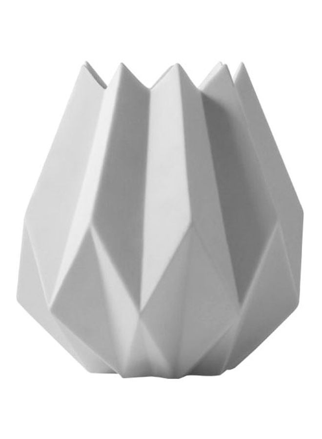 Decorative Flower Vase Ivory 14x13cm