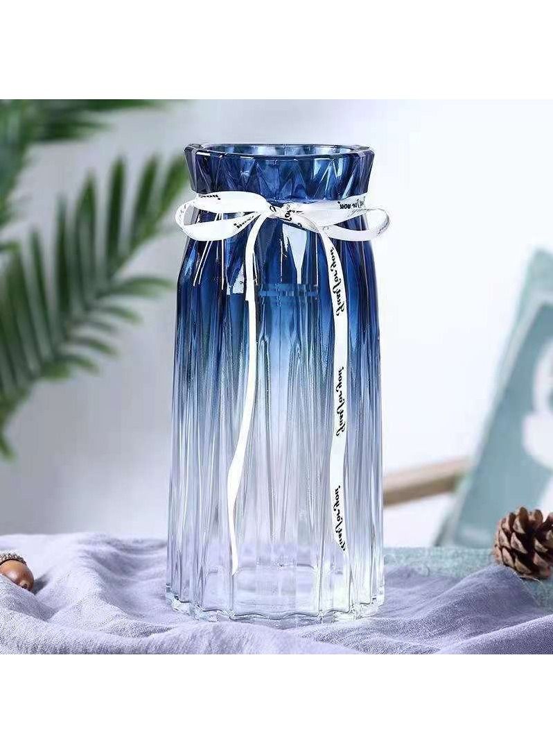 Crystal Flower Glass Vase Cute Clear Bud Vase Decorative Roman Bottle For Home Decor Living Room Centerpieces