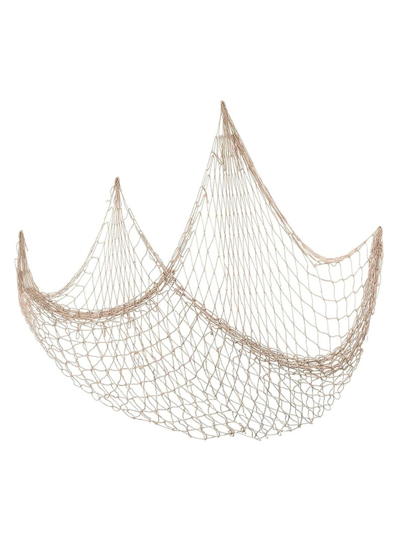 Decorative Fishing Net With SeaShells 1M*2M Nautical Fish Net Decoration Mediterranean Style Hanging Photo Netting Wall Hanging Decor For Party Home