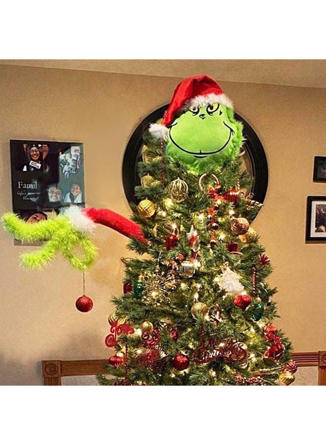 The Grinch Themed Stuffed Decorative Plaything Green/White/Red 7.00*0.50*7.00cm