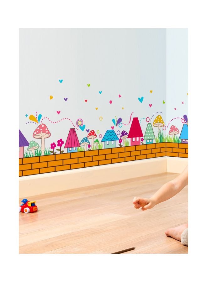 Qiangtie Decorative Mushroom Wall Sticker Multicolour 40x60centimeter