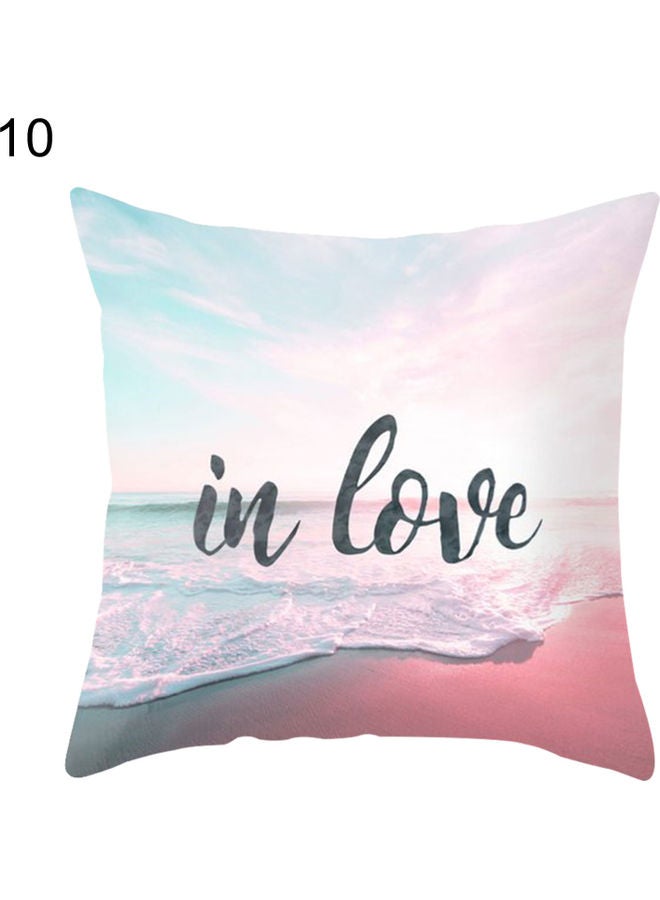 In Love Printed Pillow Cover Multicolour