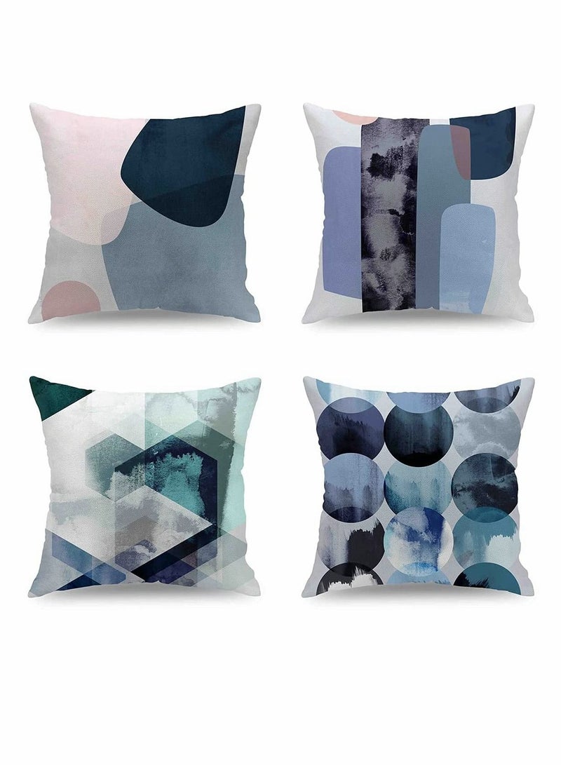 Decorative Pillow And Cover Set, 4 Pcs 18 X 18 in
