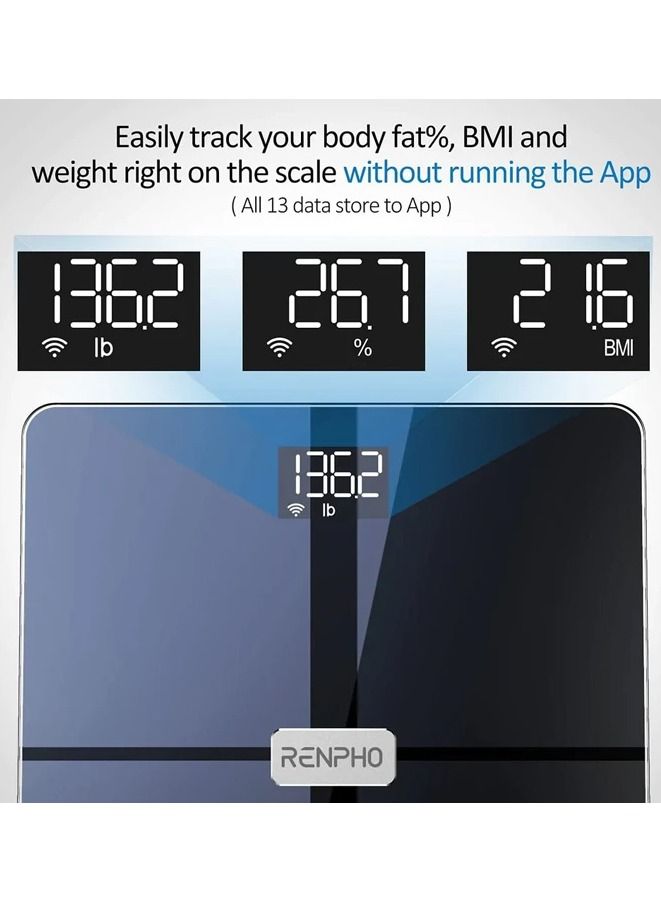 Bluetooth Wi-Fi Premium Smart Digital Scale Elise Aspire - Dark Blue