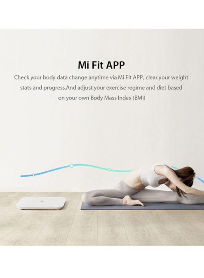 LED Display Digital Fitness Scale White