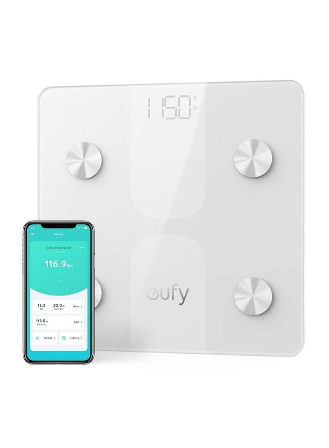 C1 Smart Scale With Bluetooth, White