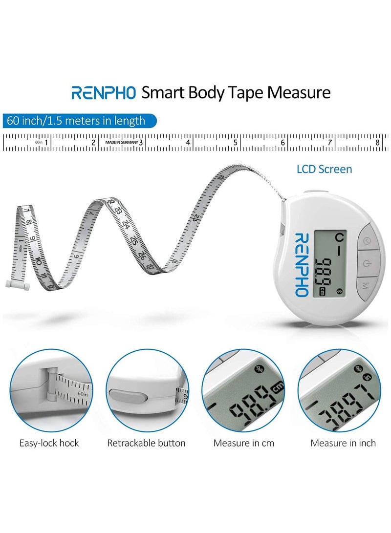 Smart Tape Measure Body With App - Bluetooth Measuring Tapes, Inches And Cm