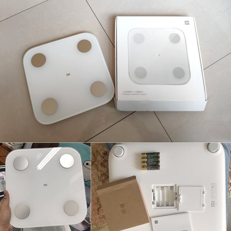 MI  body composition Scale 2  Test LED Digital Display  White 300x300x22millimeter