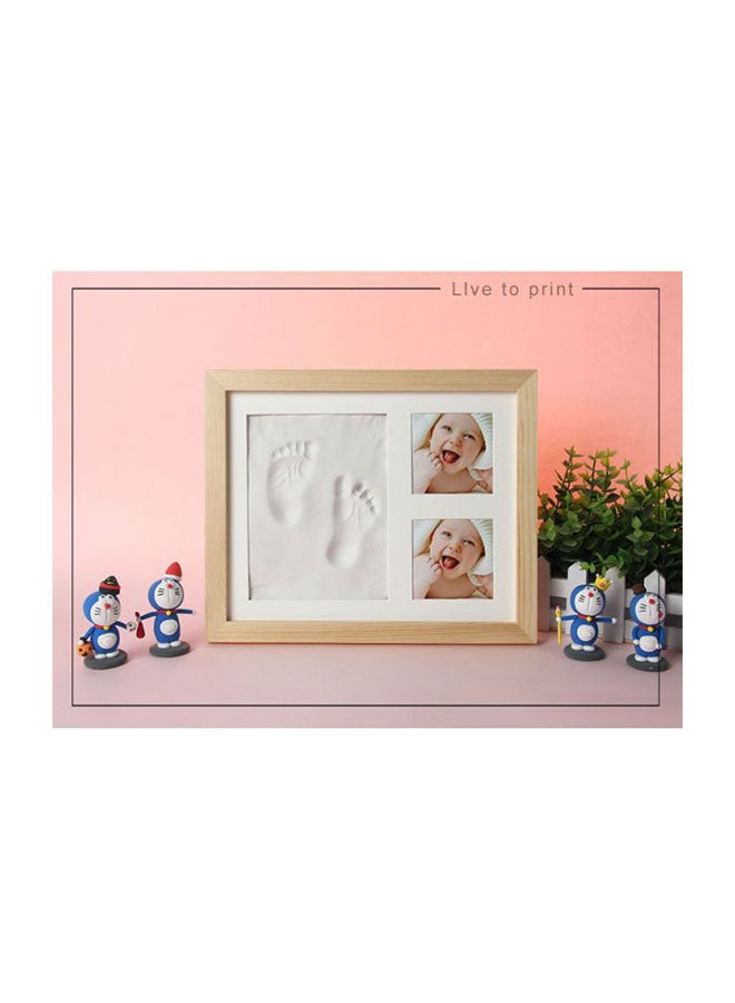 Charming Baby Handprint And Footprint Frame Kit White 10centimeter