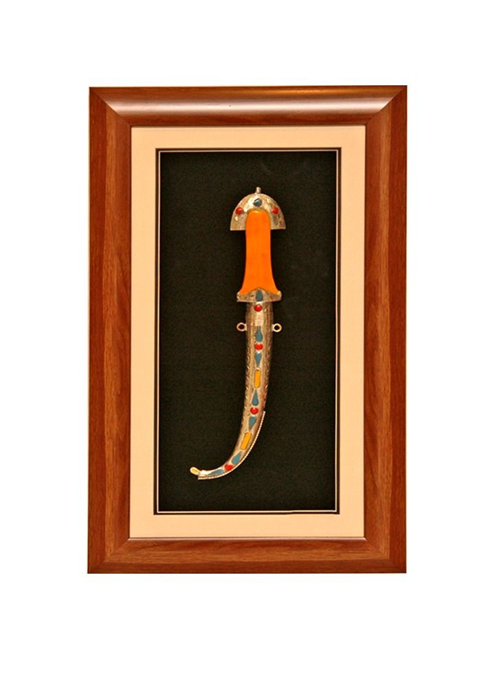 TRADITIONAL SOLDIER SWORD WITH BOXFRAME 22.5X18INCHES-FRM712