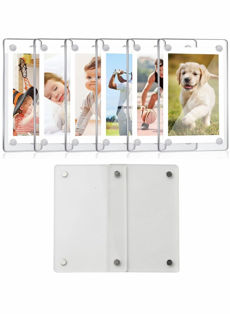 Magnetic Fridge Frame, 6 Pcs Acrylic Picture Frame