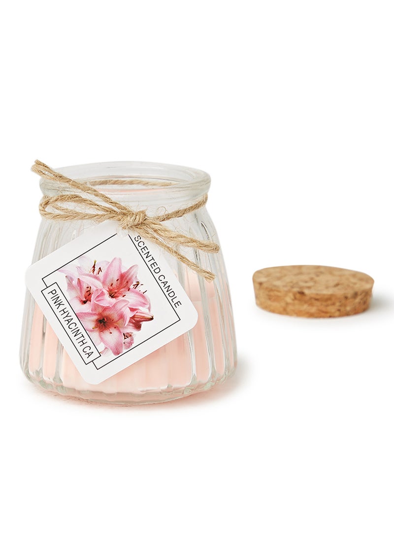 12-Piece Luxury Jar Scented Candle Set Pink/White 7 x 5.5cm