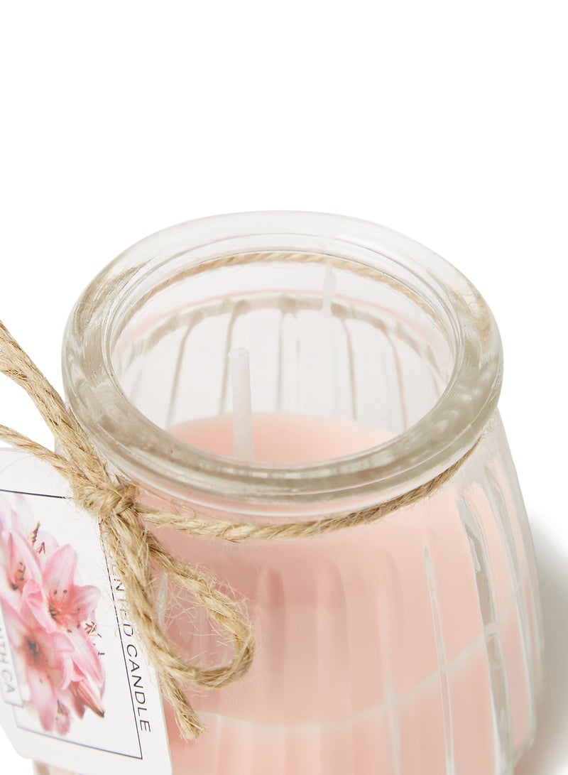 12-Piece Luxury Jar Scented Candle Set Pink/White 7 x 5.5cm