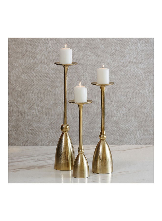 Farley, Gold Candle Holder Set Of 3