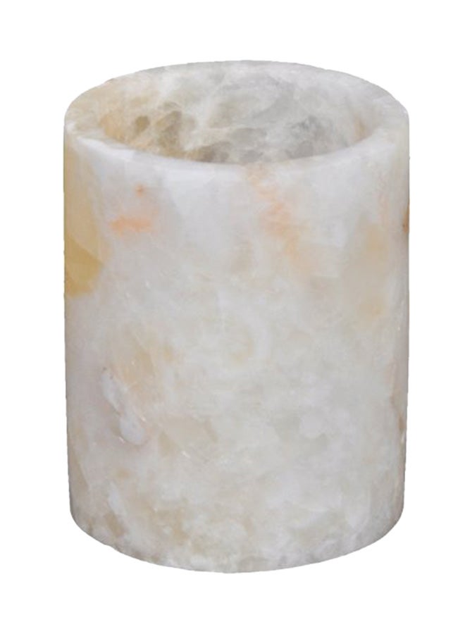 Alabaster Stone Hand Candle Holder Votive White 4.6X4.1X4.5inch