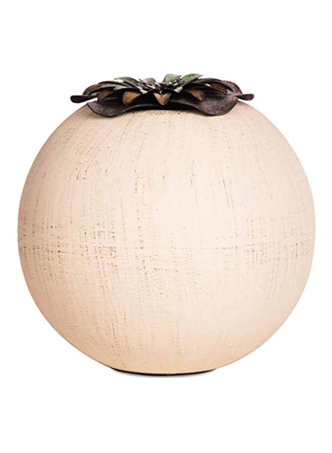 Aunt Round Tea Light Candle Holder Beige
