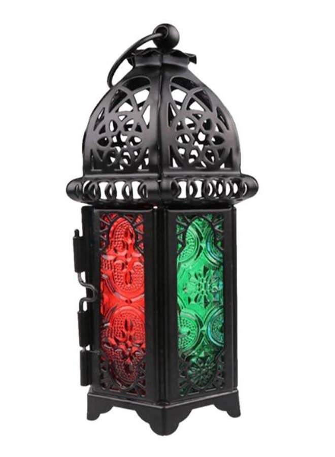 Decorative Candle Holder Lantern Stand Black/Green/Red Medium