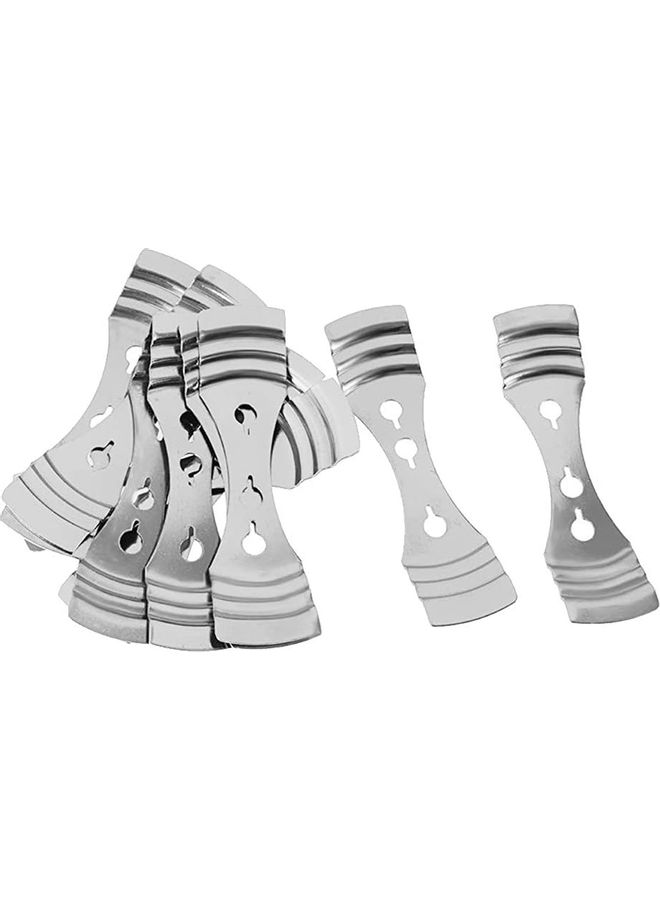 8-Piece Candle Wick Holder Set Silver One Size